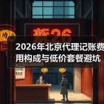 2026年北京代理记账费用构成与低价套餐避坑要点